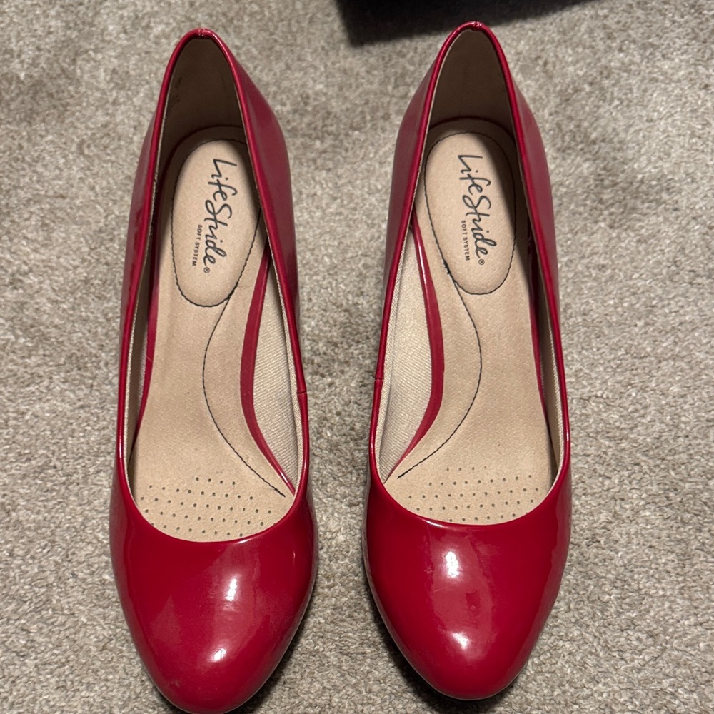 Life Stride Women's Vibrant Red Heels